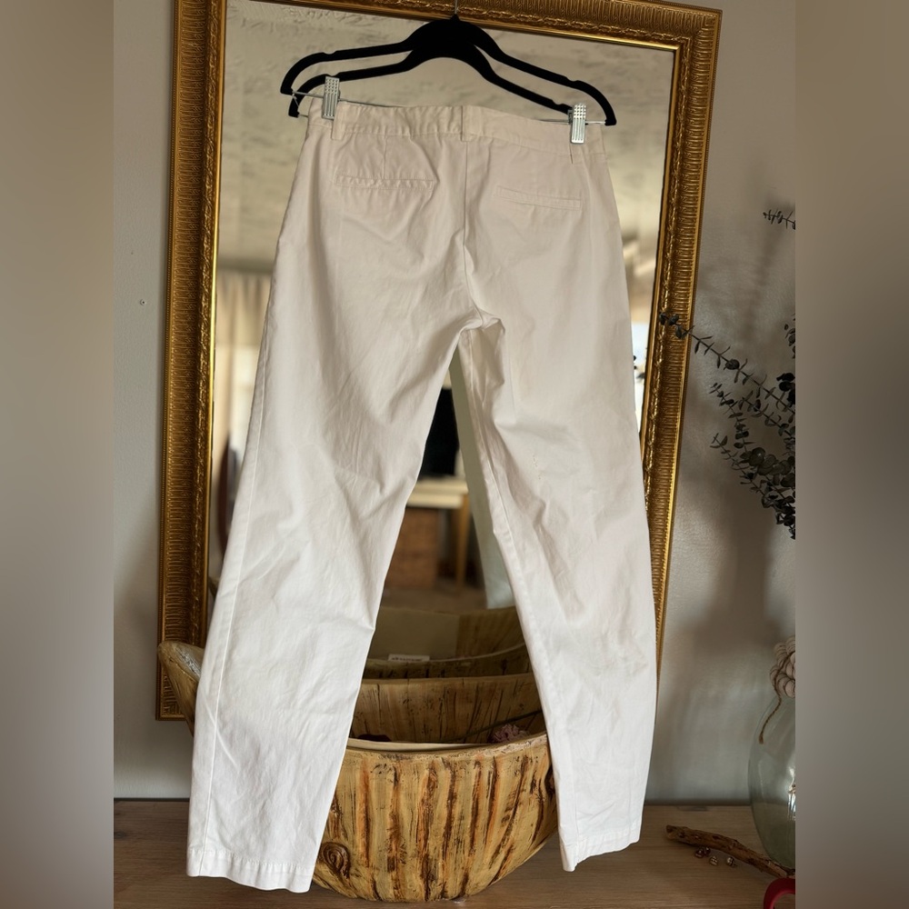 ✨ Theory Cream Chinos Straight Leg | Luxe Minimalist Neutral Pant |Workwear Chic - Picture 6 of 6